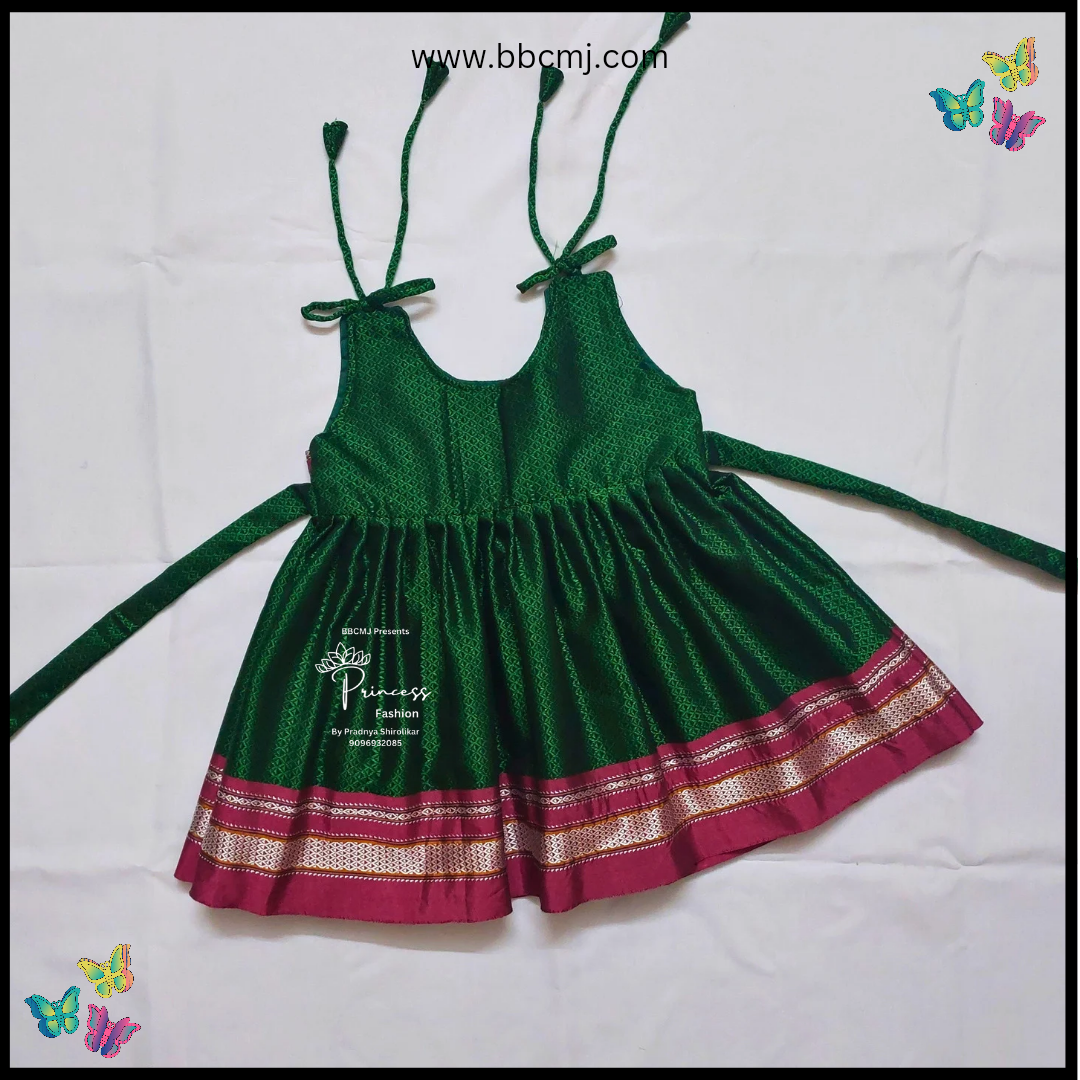 Niharika Green speghetti frock