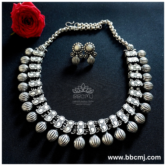 Sonalee Real silver Coated necklace set