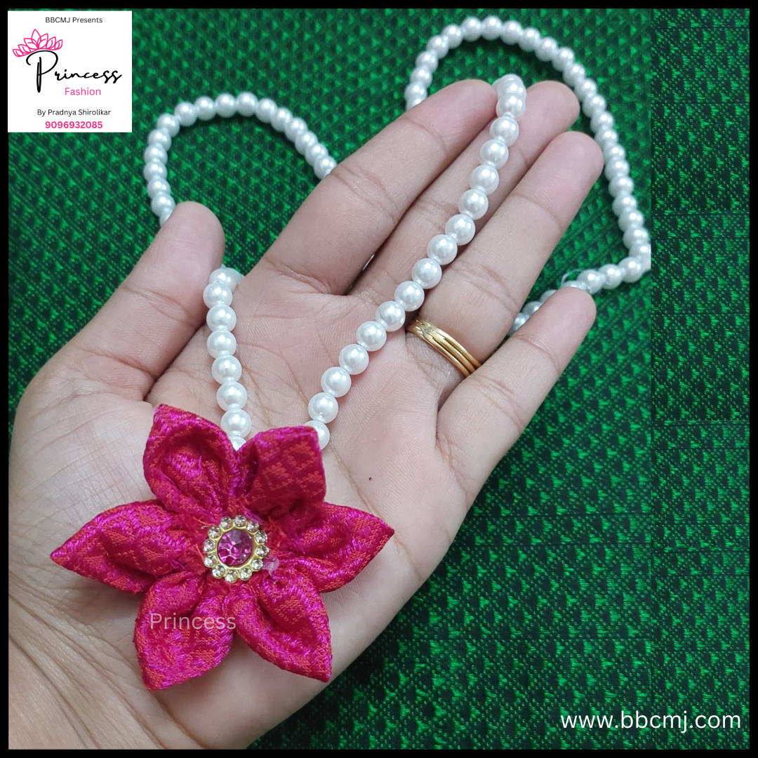 Pink Ganpati Kanthi / Pearl neckpc for women