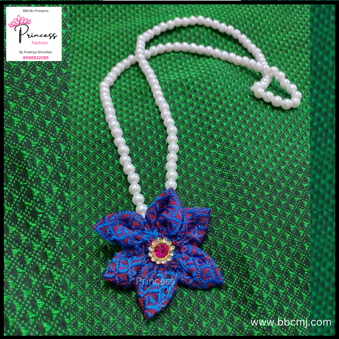 Blue Ganpati Kanthi / Pearl neckpc for women