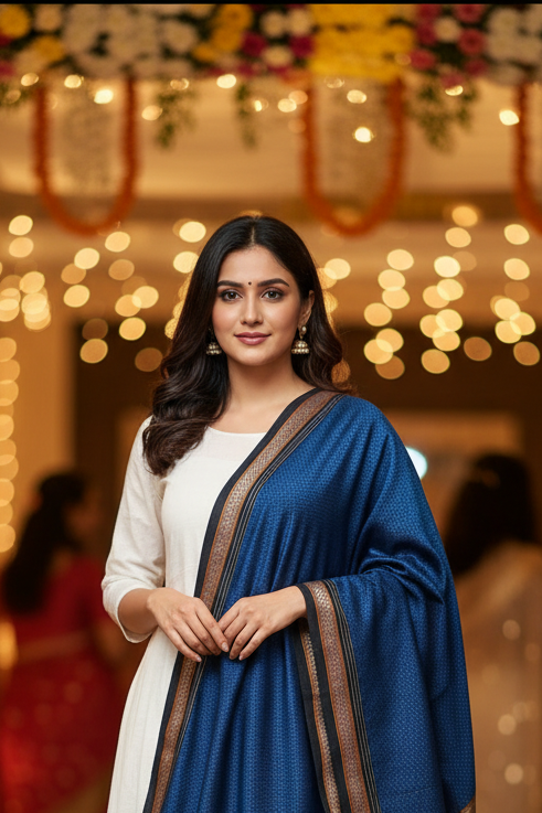 khun blue dupatta