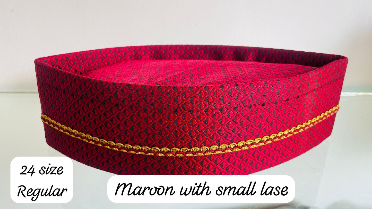 Khan Topi - Maroon
