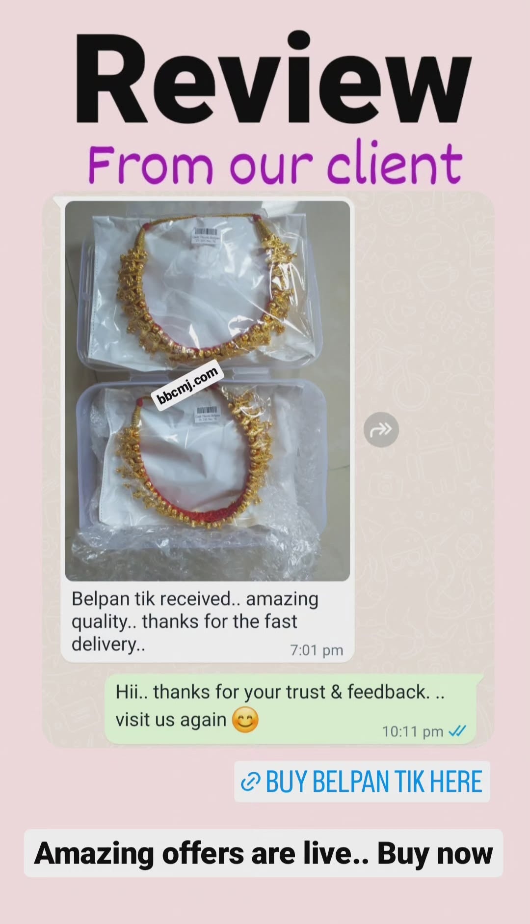 1gm gold Belpan Tik set