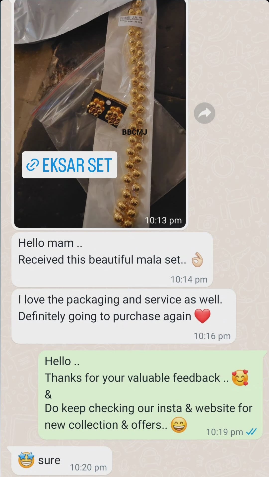 1gm gold - Eksar set