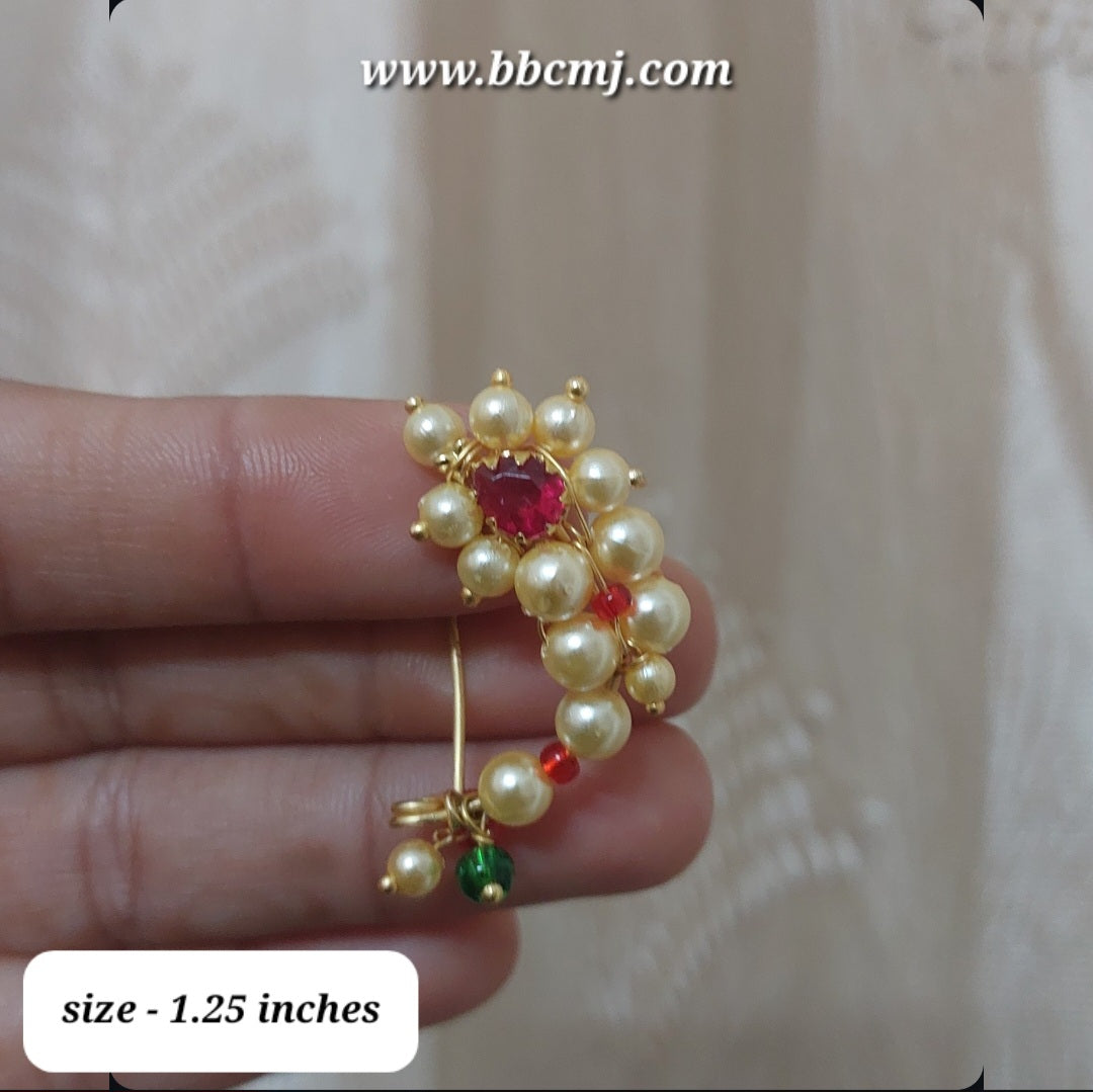 1gm gold Traditional pearl Nath