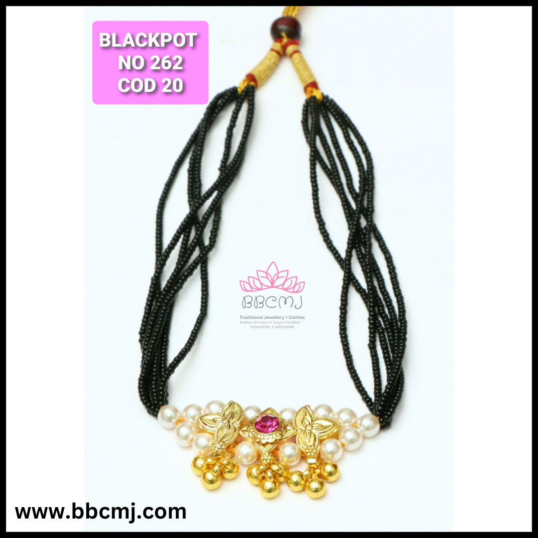 1gm gold Moti belpan Mangalsutra set