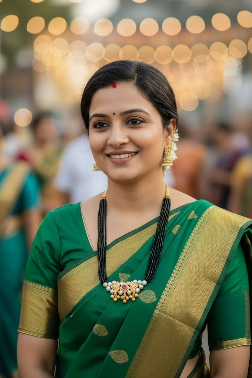 Moti belpan Mangalsutra set