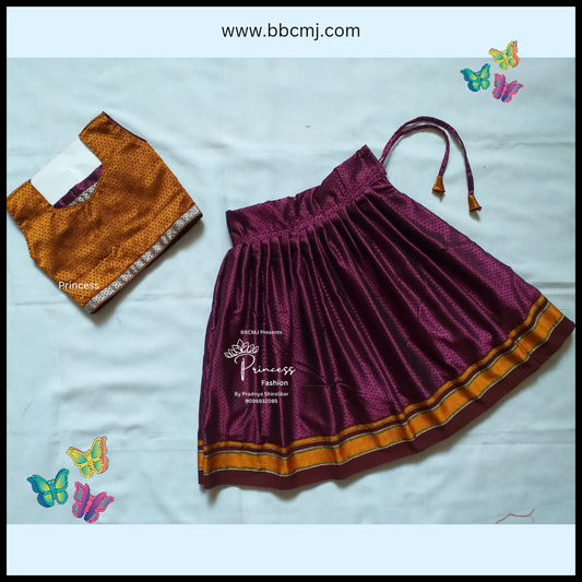 Sanskruti copper purple Parkar Polka