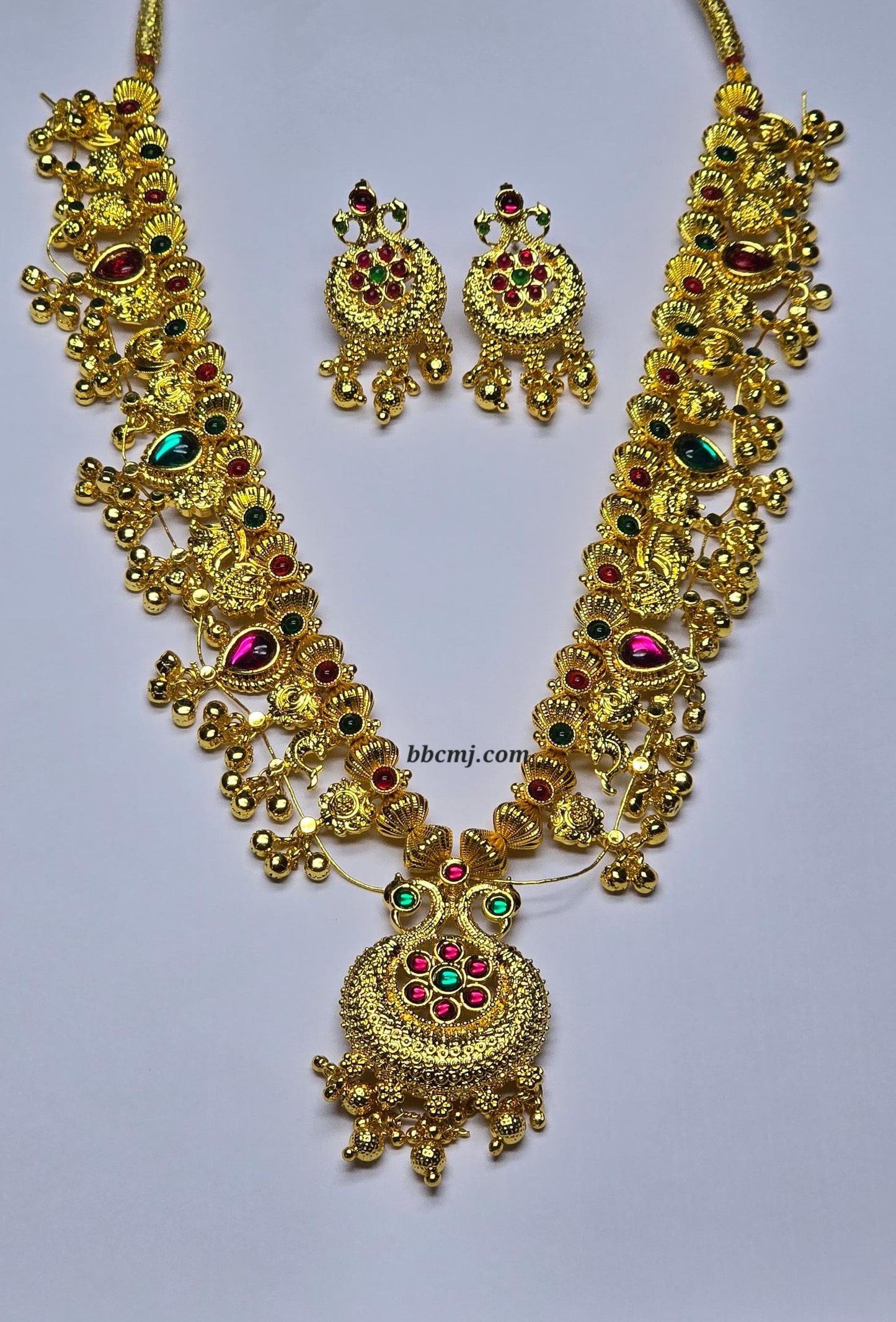 1gm gold - Peacock kolhapuri saaj set