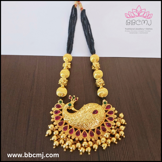 1gm gold Peacock Mangalsutra