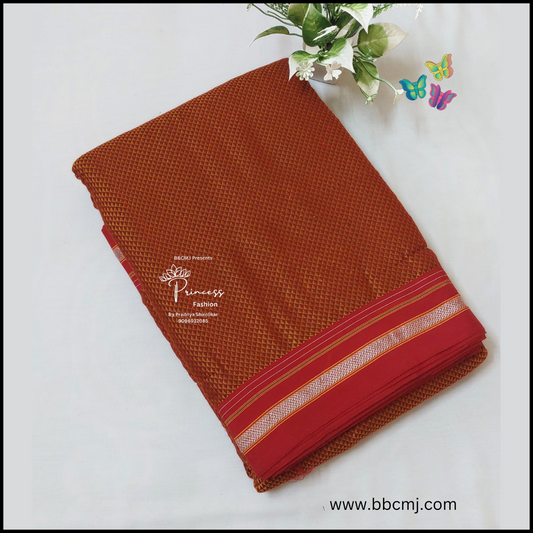 copperish Orange Khun Dupatta