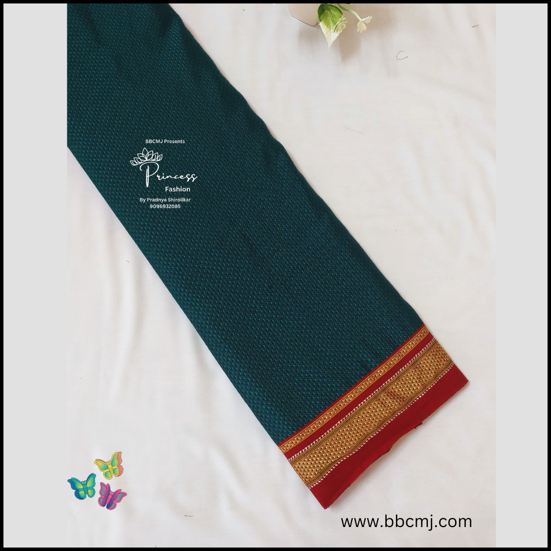 Rama / Peacock green Khun Dupatta