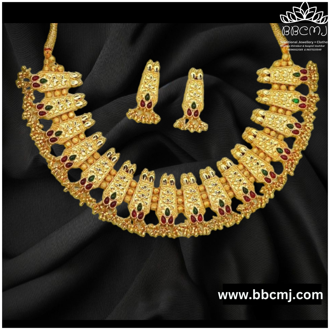 1gm gold rukmini necklace set