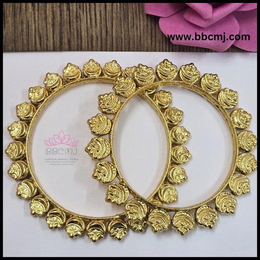 Real gold coated Chandra Bangles