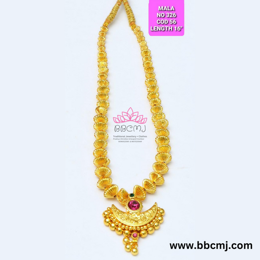 1gm gold chandrakor pendent Javmani Mala set