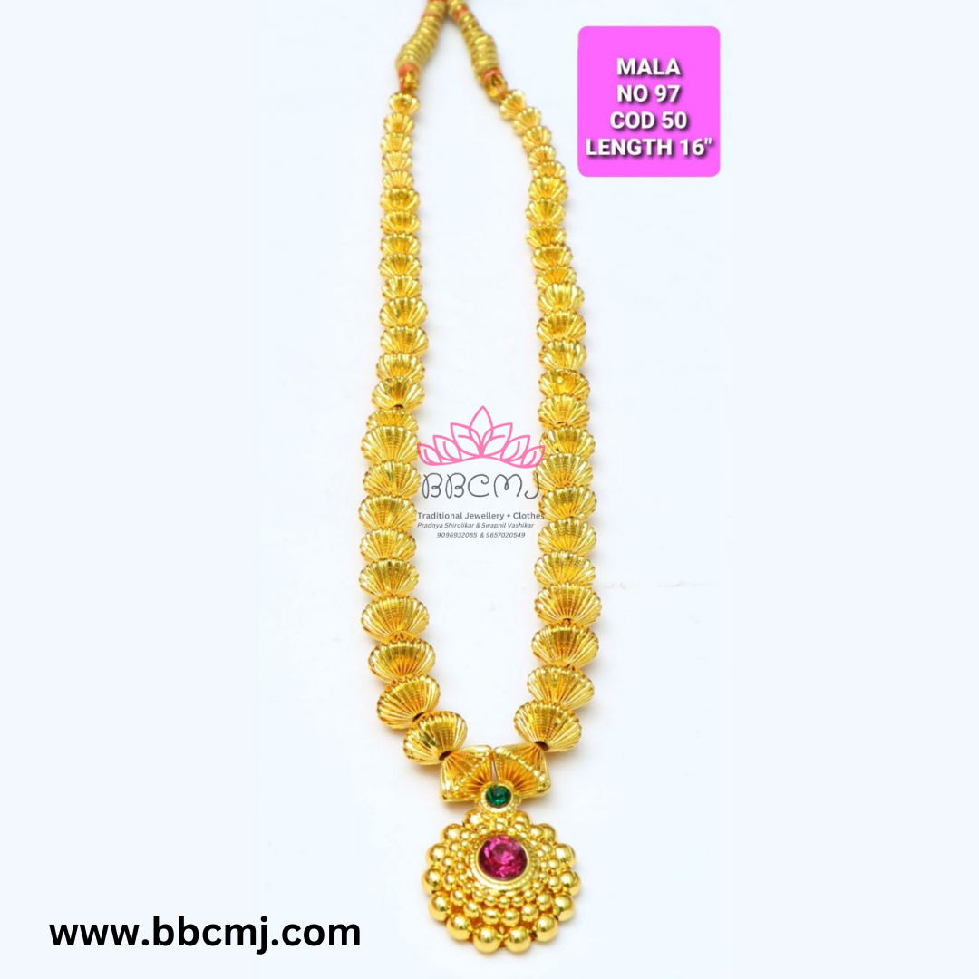 1gm gold thushi pendent Javmani Mala set