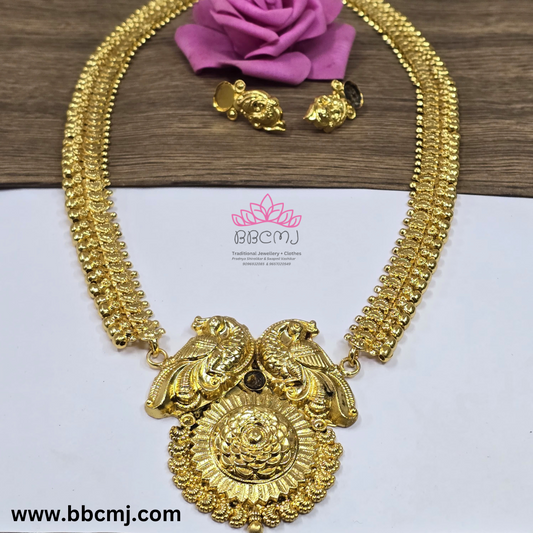 1gm gold orchid haar set