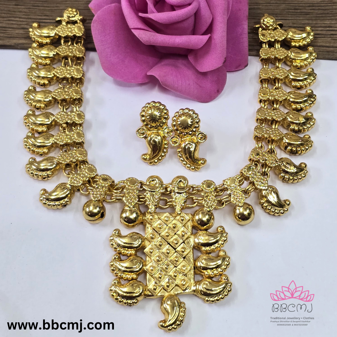 1gm gold lovely necklace set