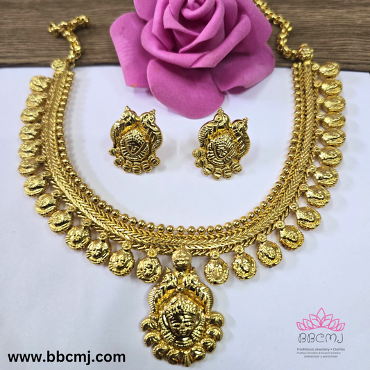 1gm gold Durga necklace set