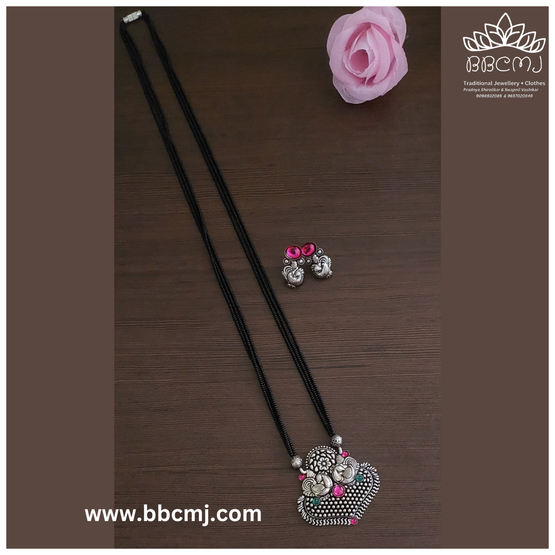 Real silver coated Long Mangalsutra set 3