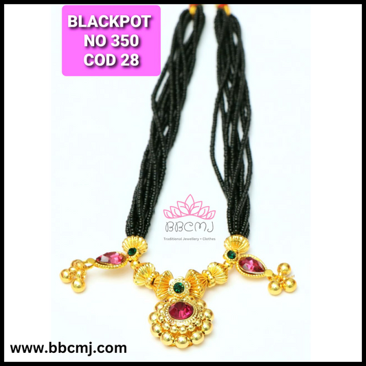 1gm gold kolhapuri Saaj Mangalsutra set