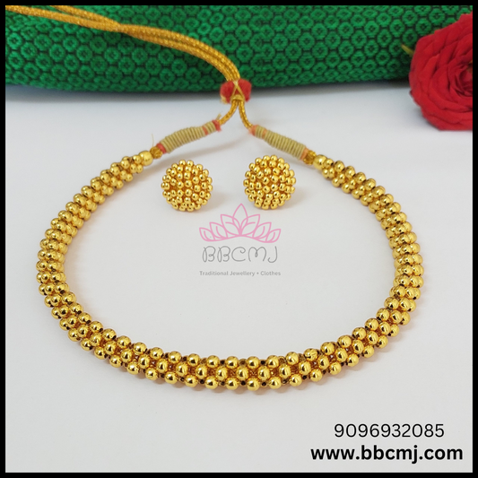 Kolhapuri Narrow Plain thushi set
