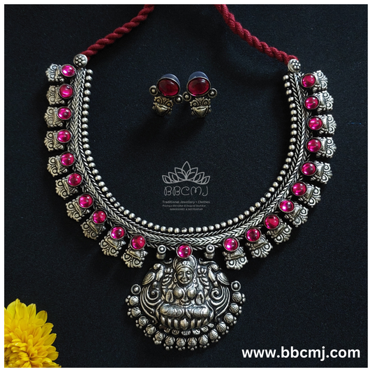 Kirtilaxmi Real silver Coated necklace set