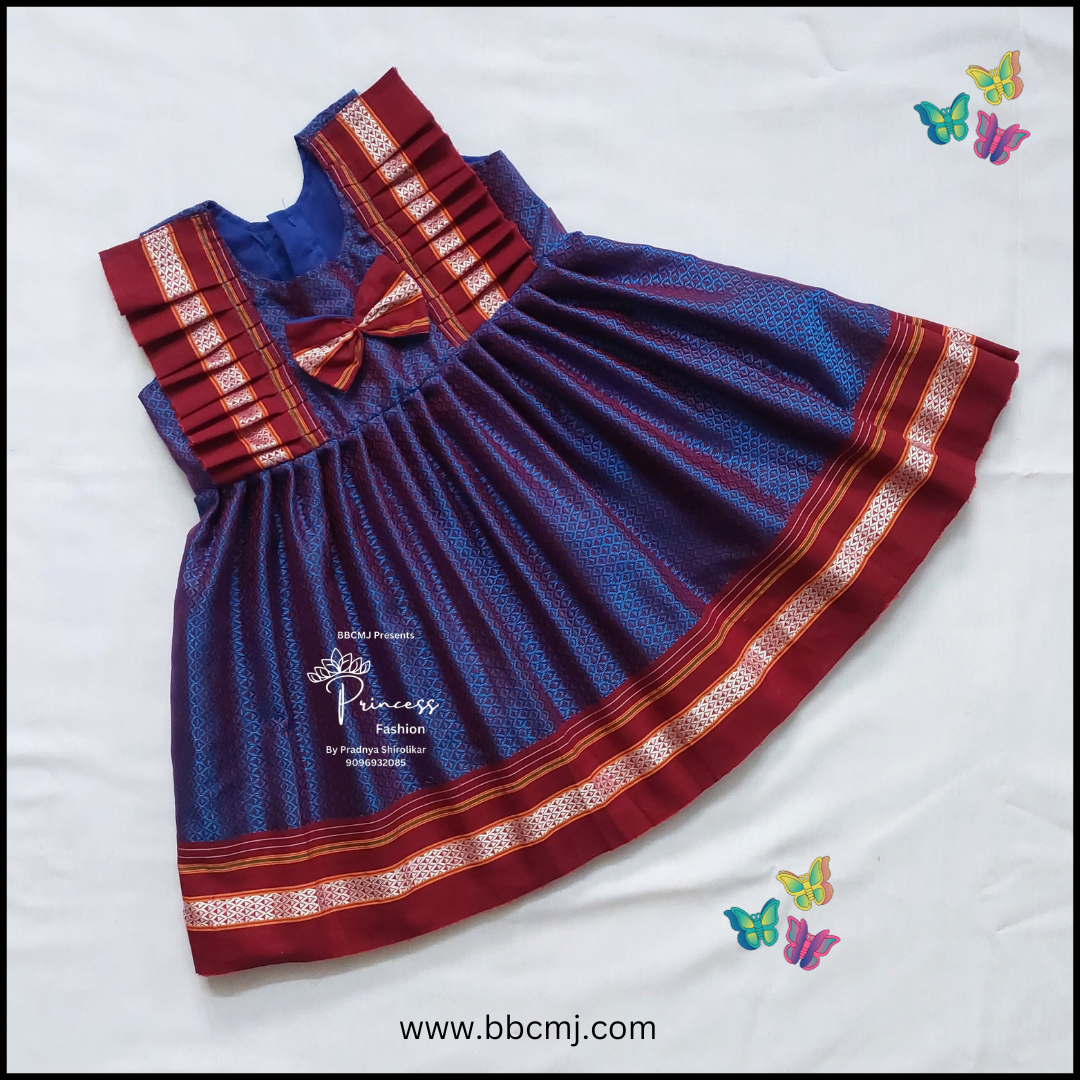 Butterfly frill Blue frock