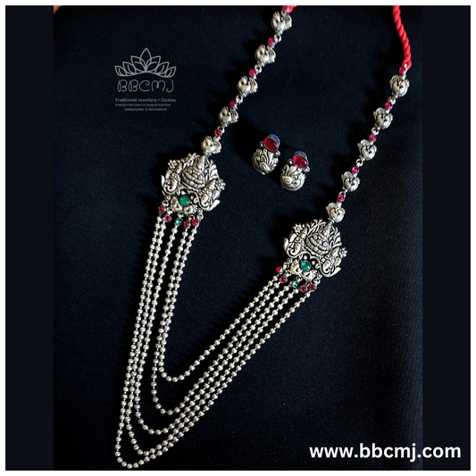 Pihu haar set in real silver coated