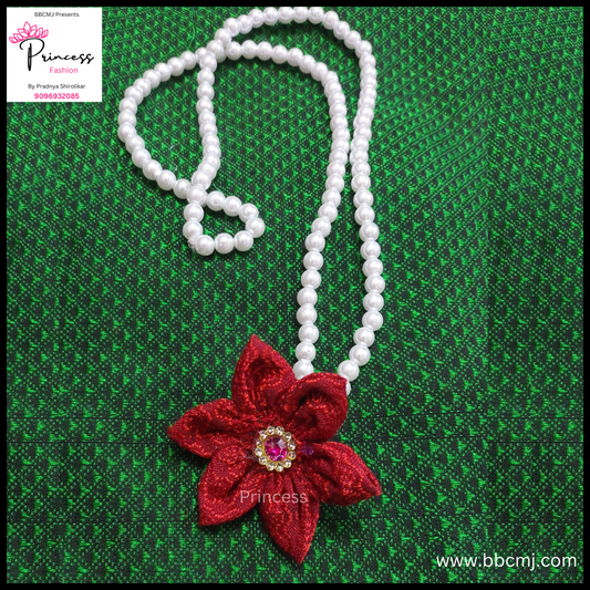 Red Ganpati Kanthi / Pearl neckpc for women