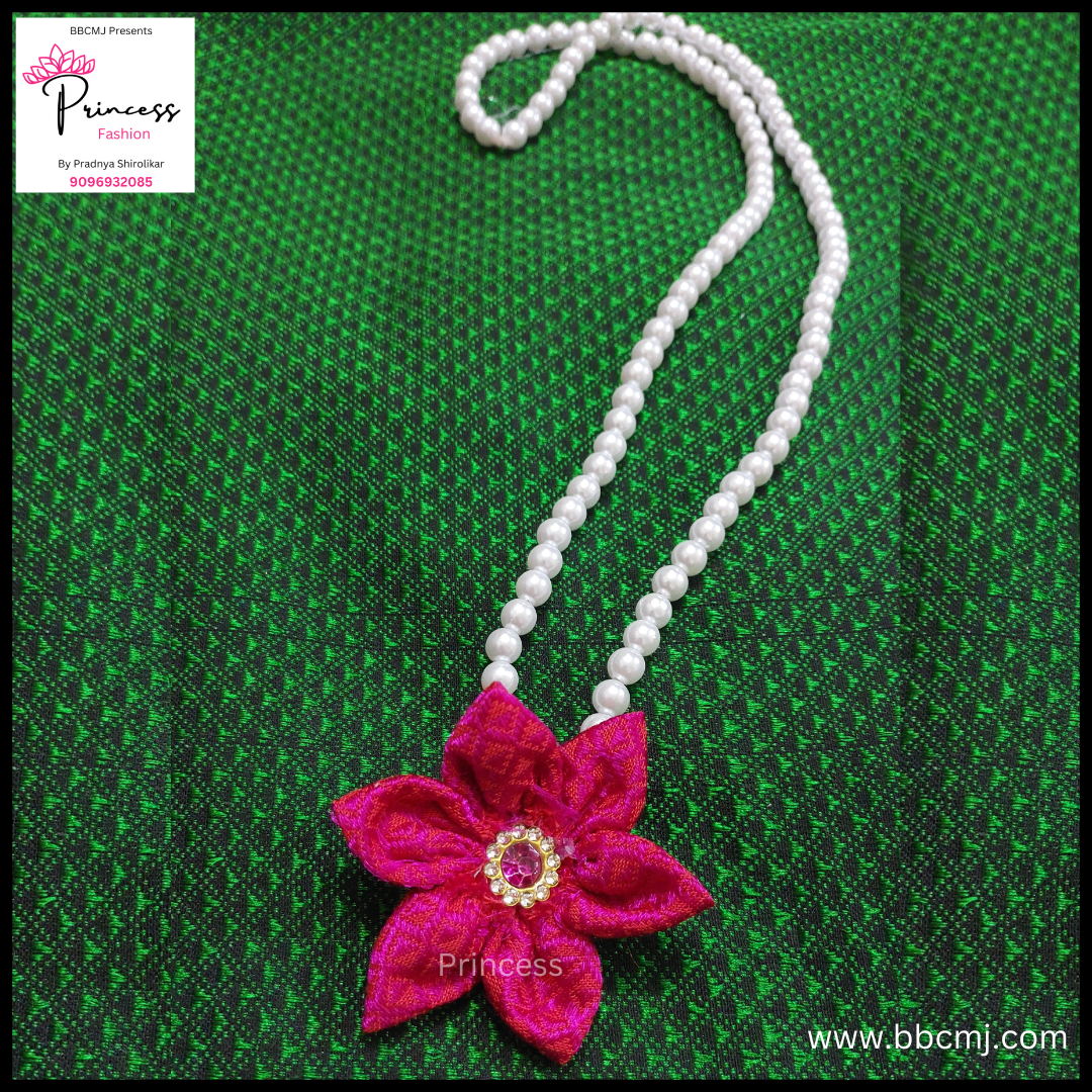 Pink Ganpati Kanthi / Pearl neckpc for women