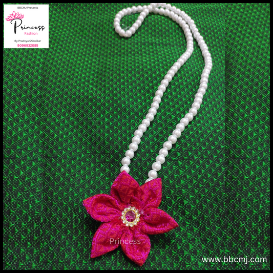 Pink Ganpati Kanthi / Pearl neckpc for women