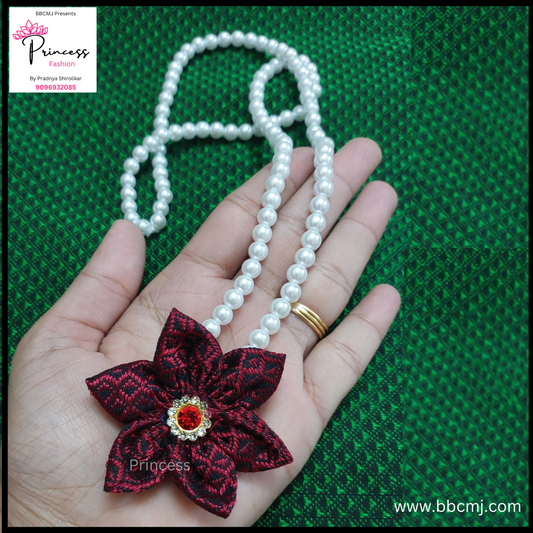 Marron Ganpati Kanthi / Pearl neckpc for women