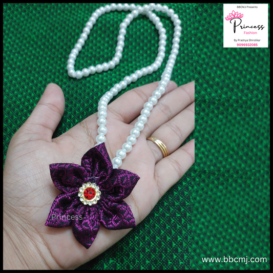 Purple Ganpati Kanthi / Pearl neckpc for women