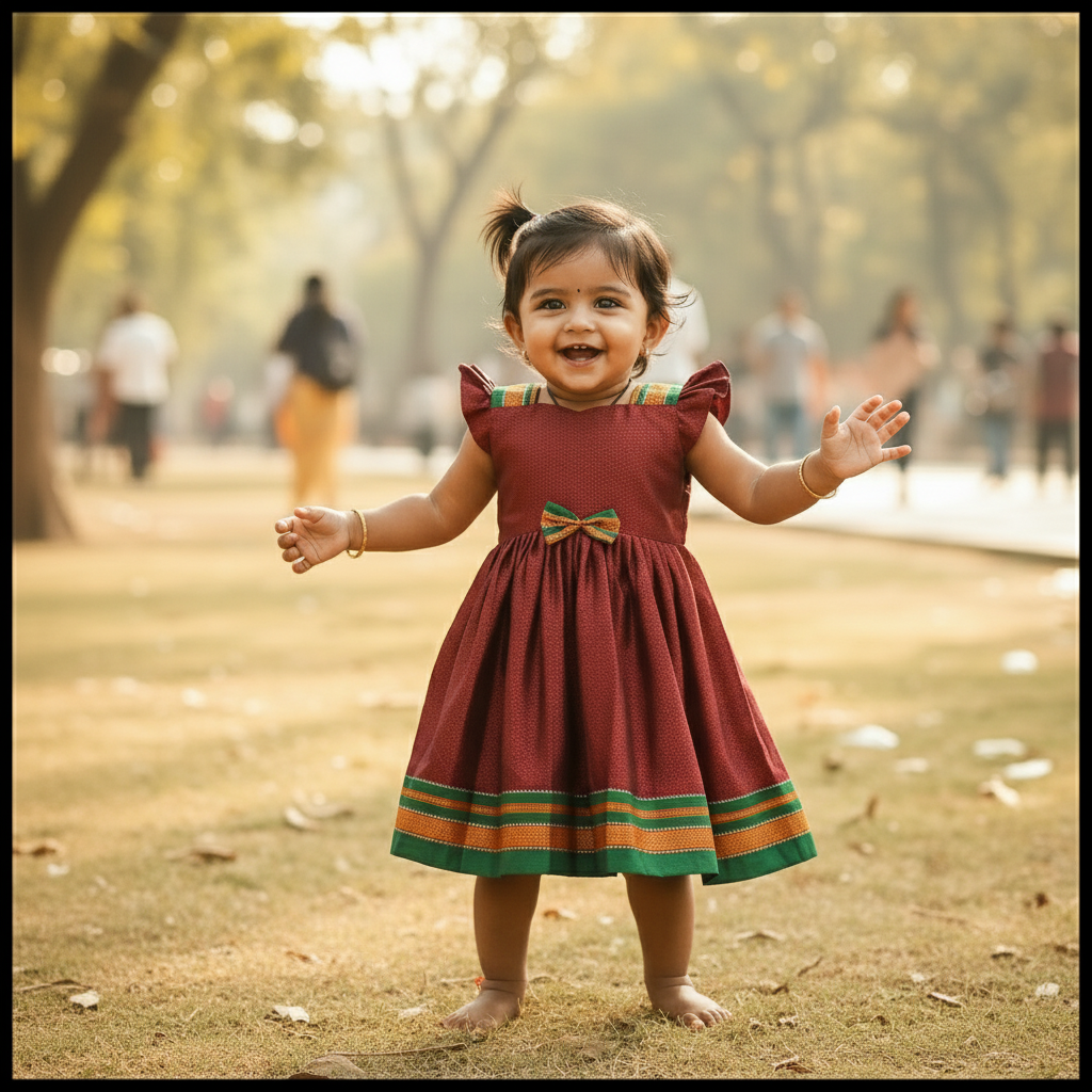 Nimisha Maroon frock