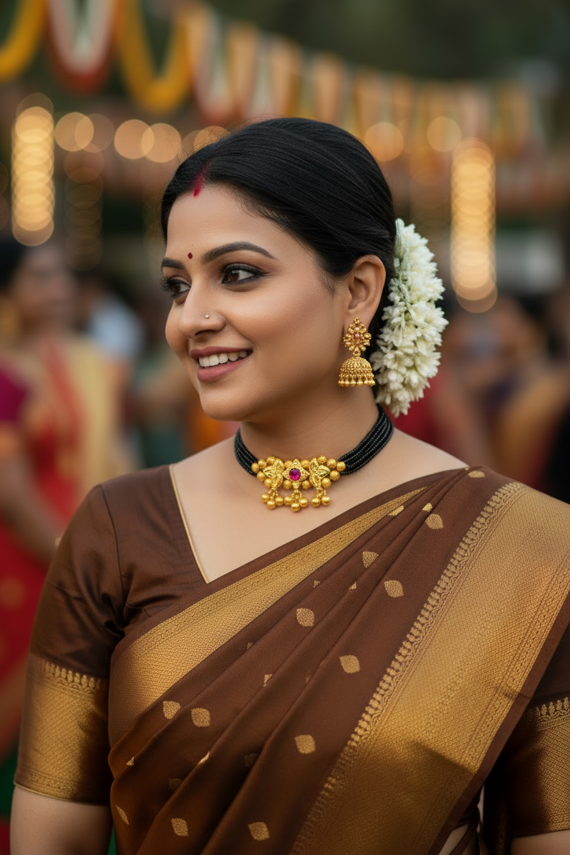 Traditional Mangalsutra 1gm gold Jewellery 