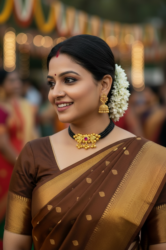 Traditional Mangalsutra 1gm gold Jewellery 