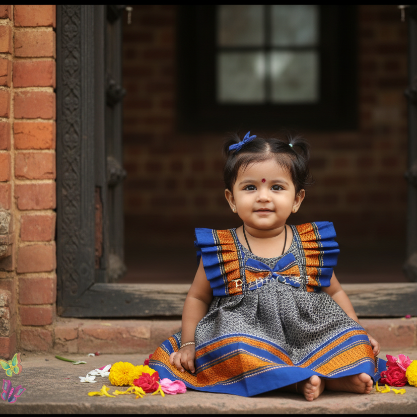 Khan frock for baby girl