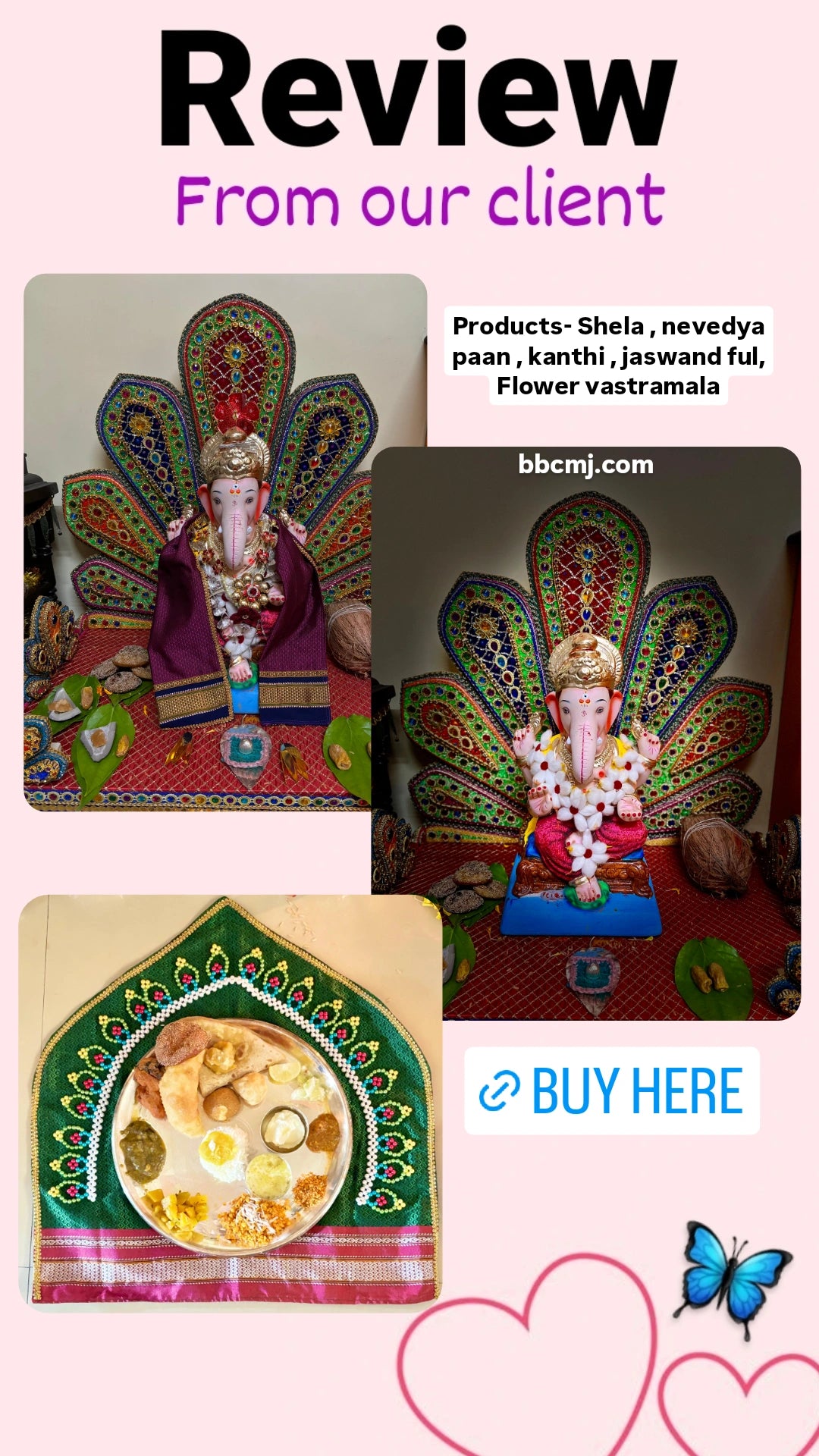 Pink shela for Ganpati / boys/men