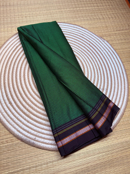 Green black border Khun Dupatta