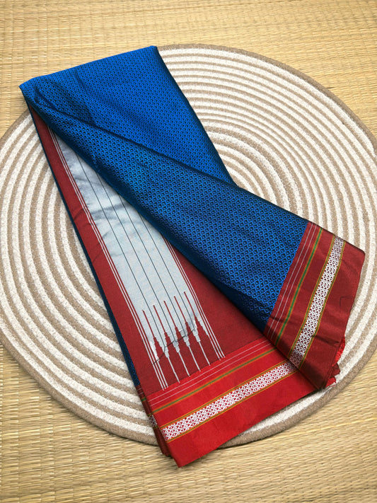 Handloom khun saree - Blue