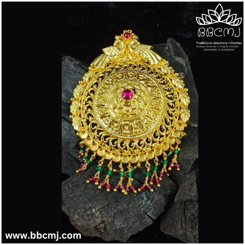 Silver Urvi Pendent with gold coated