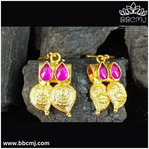 Silver koyari earrings with gold coated