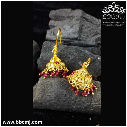 Silver Ishani earrings with gold coated