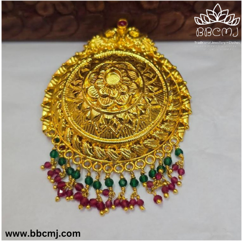 Silver prerana Pendent with gold coated