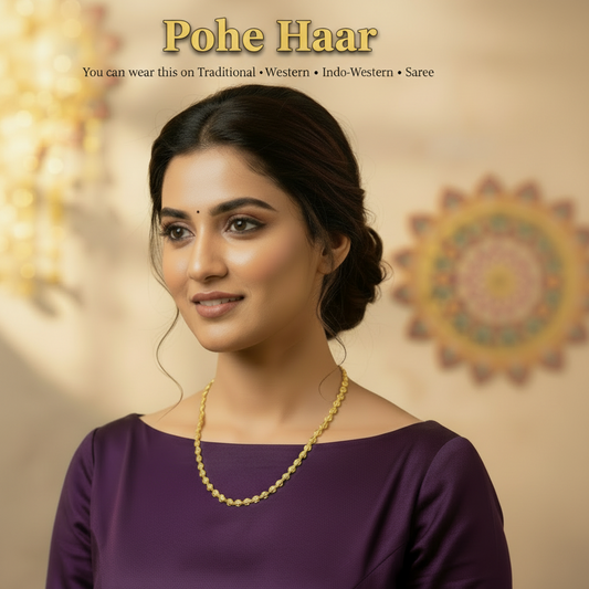 Pohe haar set - 1 gram gold coated