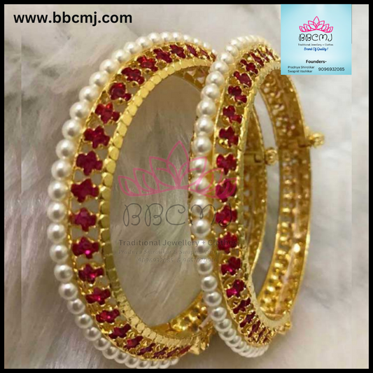 1gm gold Pearls Tode / Bangles