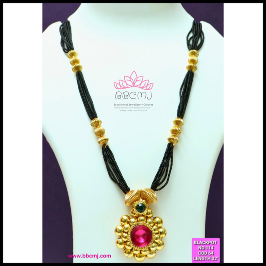 1gm gold big Saaj ghat Mangalsutra set