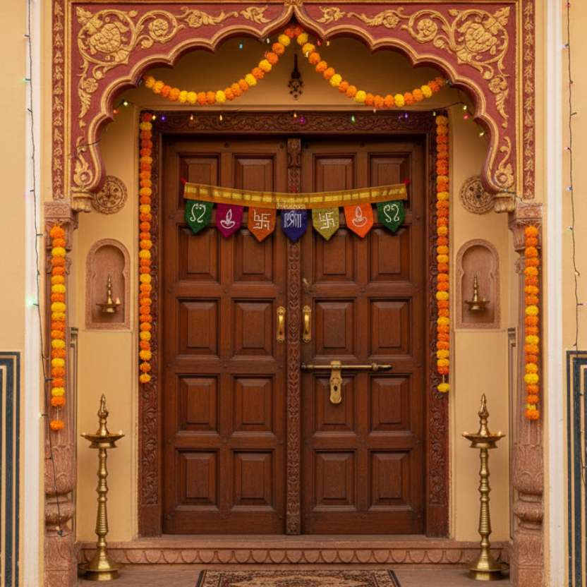 Shree HandPainted khun toran - 3ft