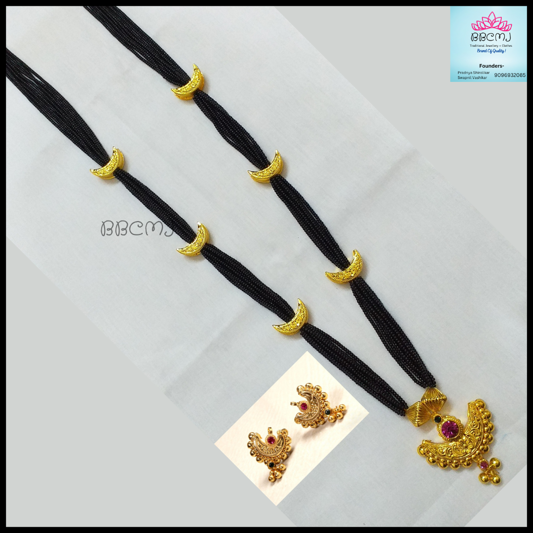 1gm gold Chandrakor Mangalsutra set